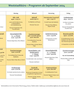 Wochenplan 01 25